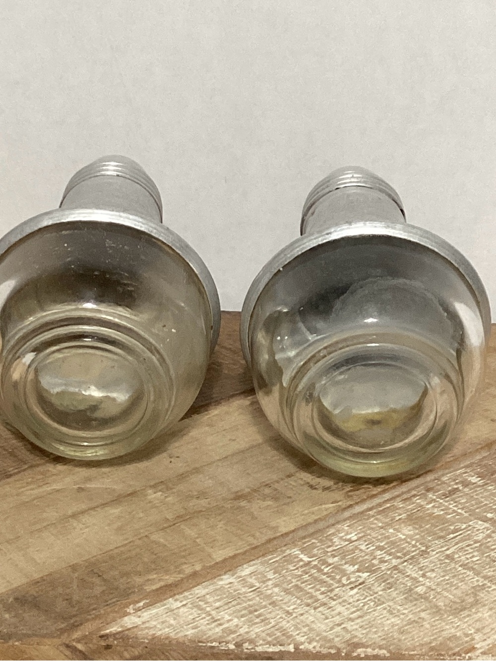 Vintage 1950’s Atomic Light bulb S & P shakers aluminum & glass